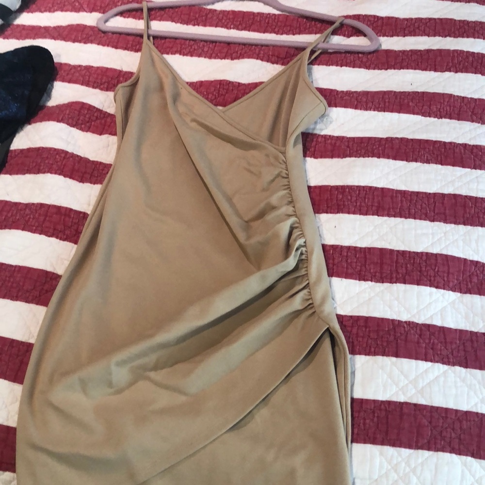 Cream Bodycon wrap around.